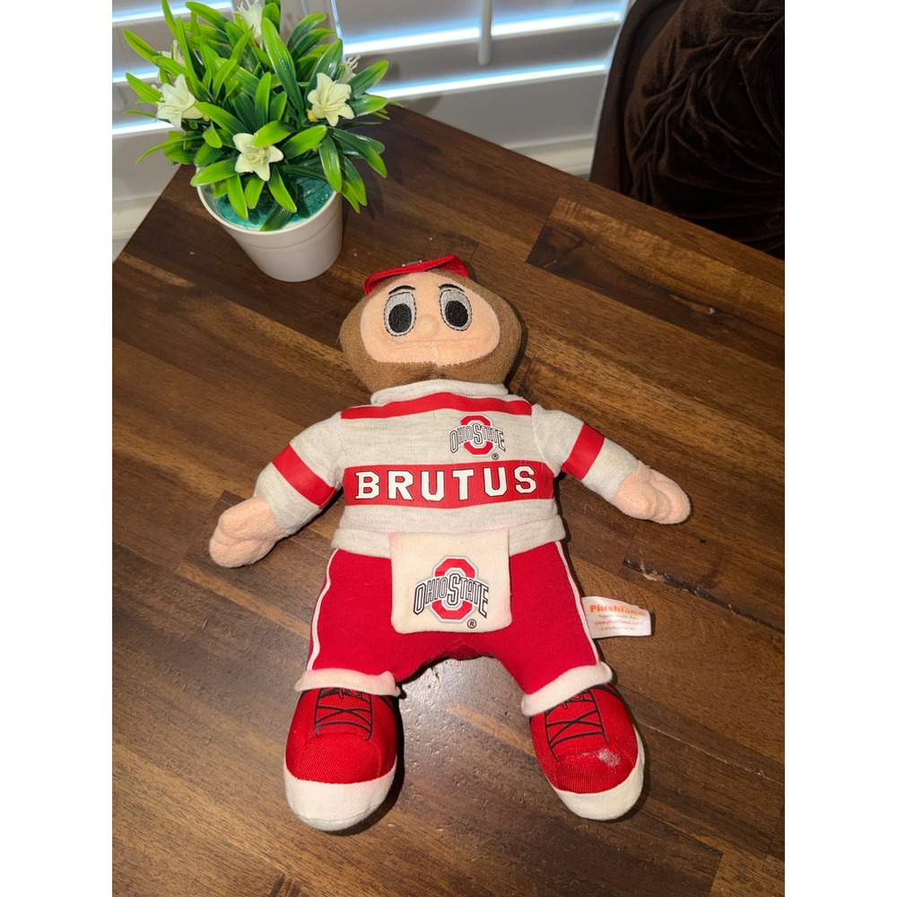 Ohio State Brutus Buckeye Mascot Plush Toy Plushland OSU NCAA 11 Inch